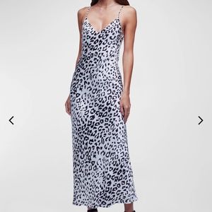 L'Agence Cheetah-Print Seridie Slip Dress w/ tags